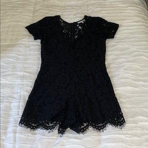 Karina Grimaldi Black Lace Romper
